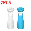 Kids' Chef Apron and Hat Set – Waterproof Cooking & Painting Smock for Boys and Girls