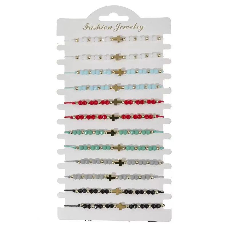 Bohemian Cross Beaded Bracelet