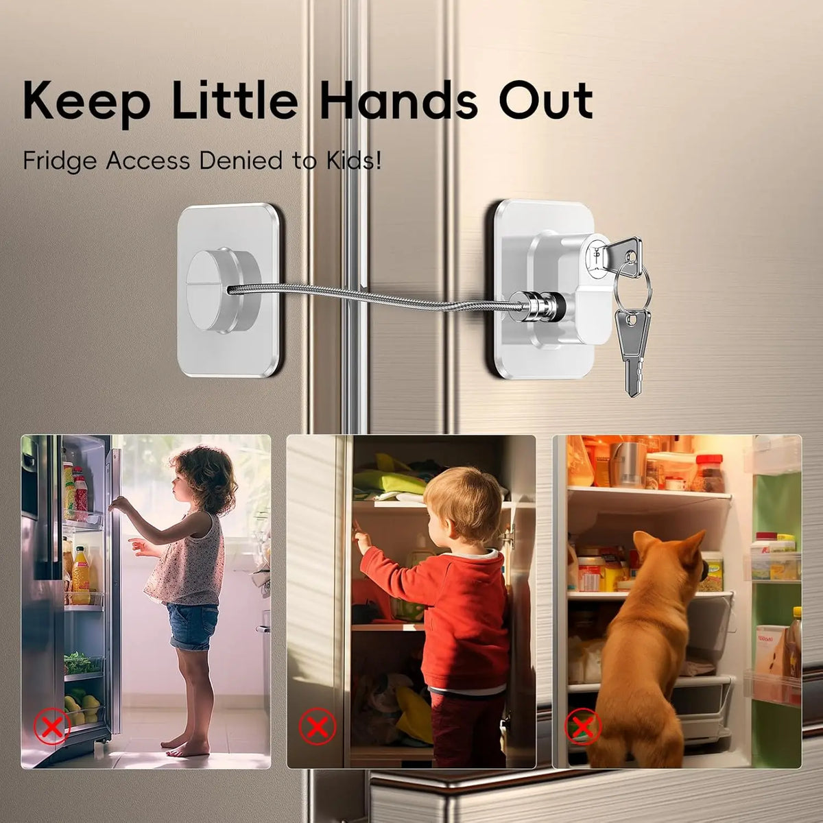 Childproof Refrigerator Door Lock (2-Pack)