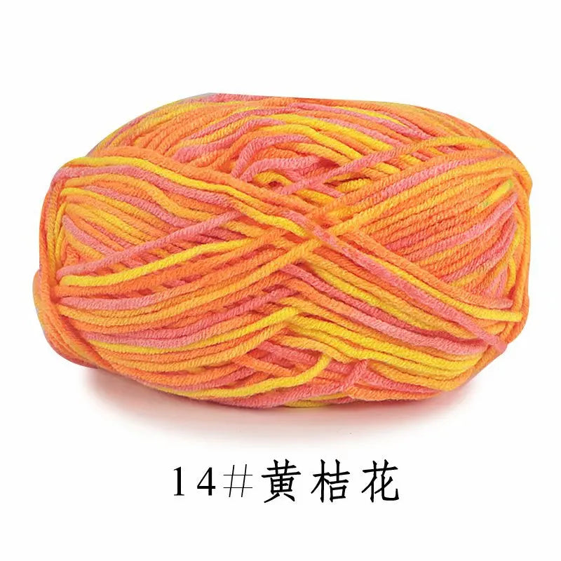 Section-Dyed Milk Cotton Yarn for Knitting and Crochet