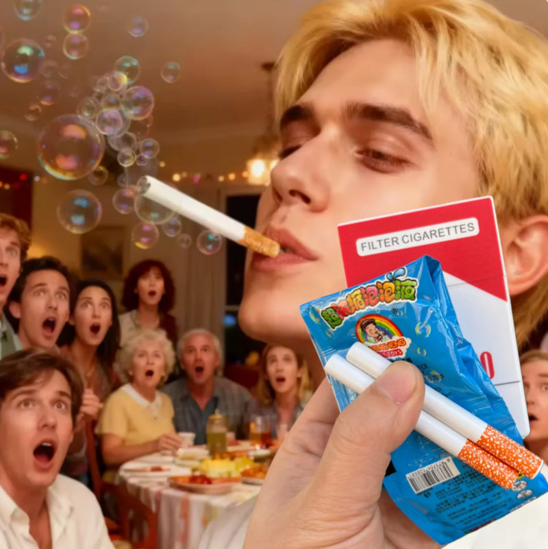 Bubble Cigarette Pack Gag Toy