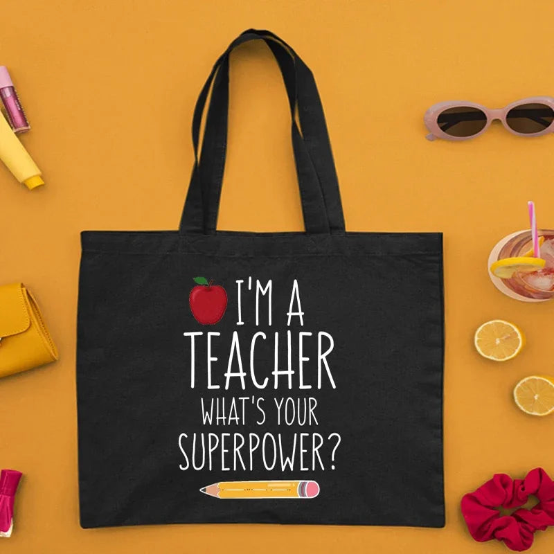 Sac Tote en Toile Durable pour Enseignants