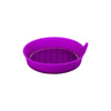 A purple silicone cup holder coaster with a textured, rhinestone-studded surface.