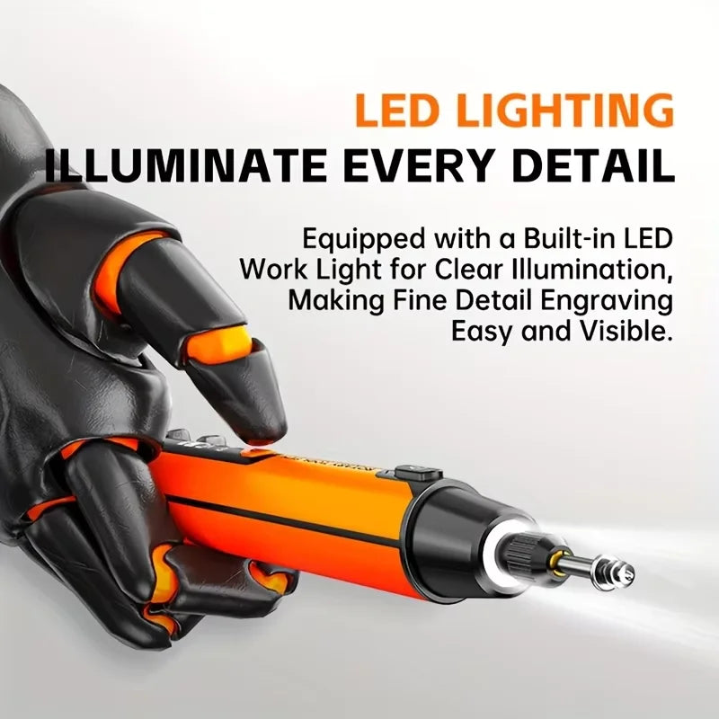 Cordless Mini Engraving Pen with LED Display