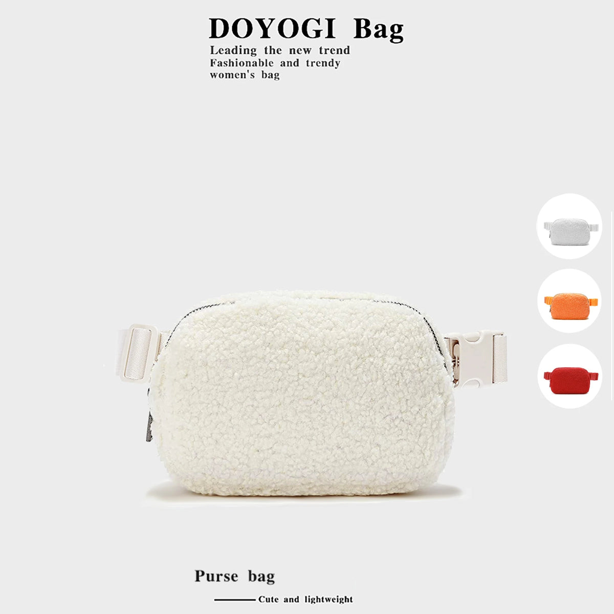 Cozy Fleece Crossbody Belt Bag