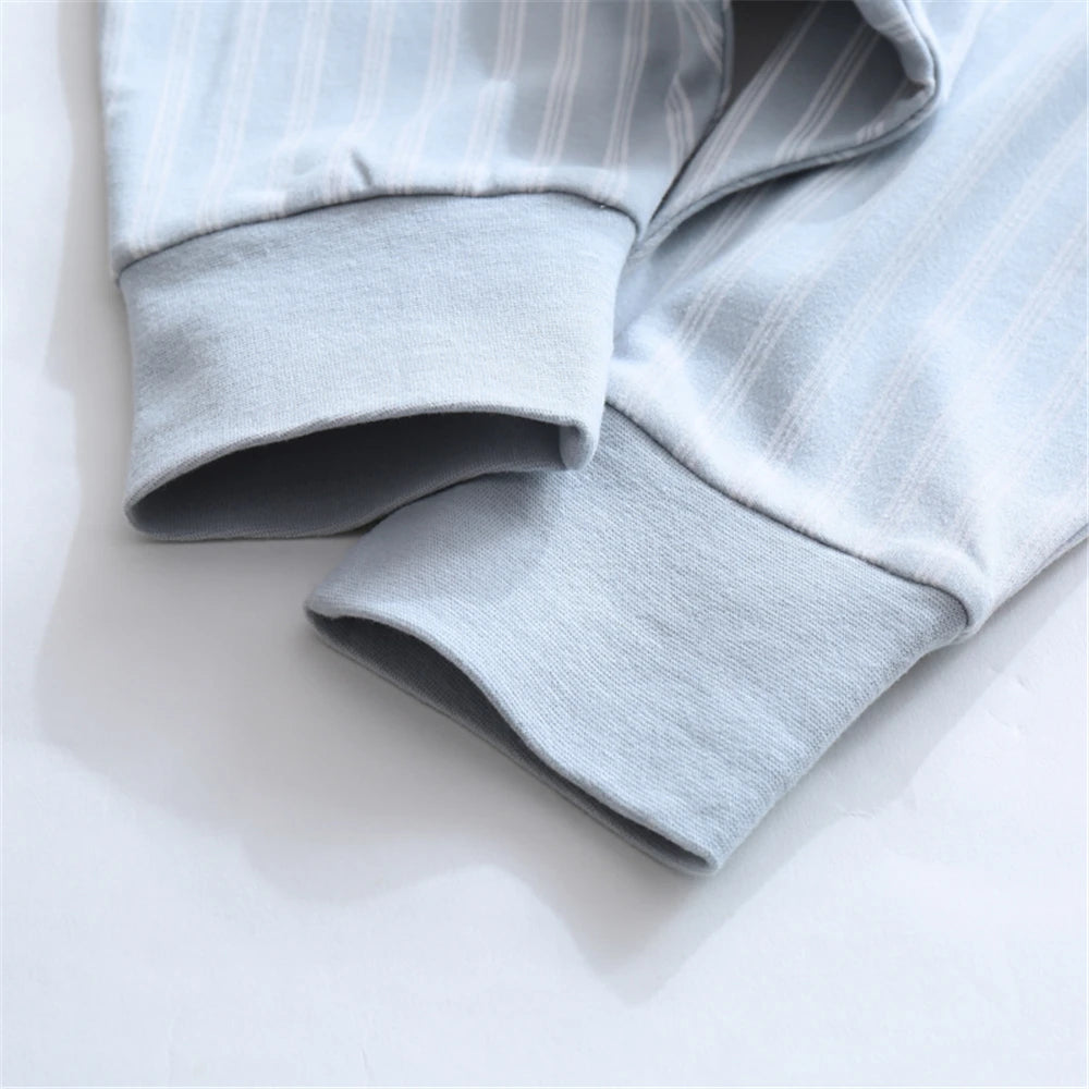 Pure Cotton Striped Baby Sleeping Bag with Split Legs