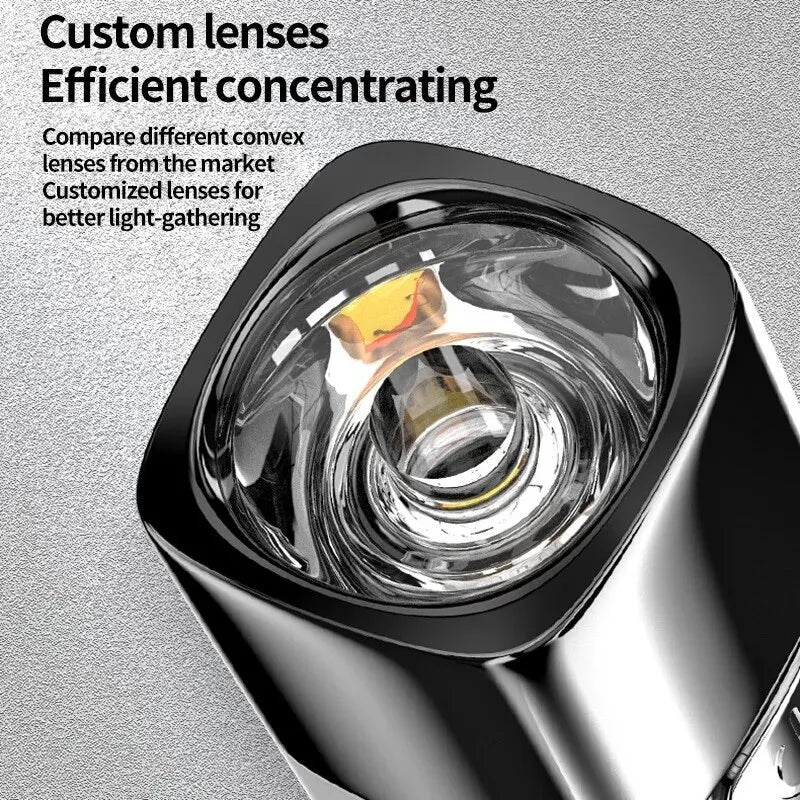 Compact 2-in-1 LED Flashlight & Power Bank