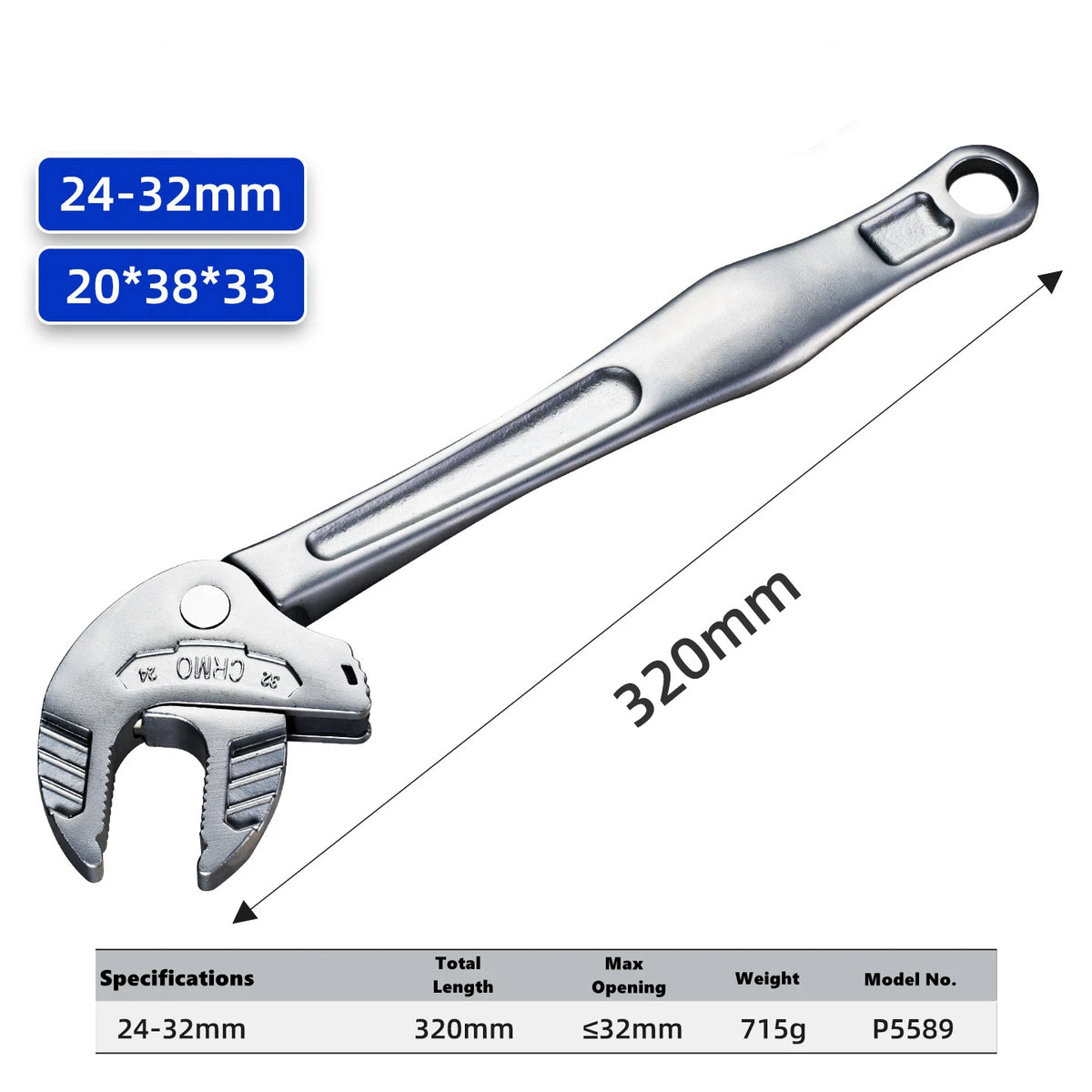 Heavy-Duty Adjustable Ratchet Wrench