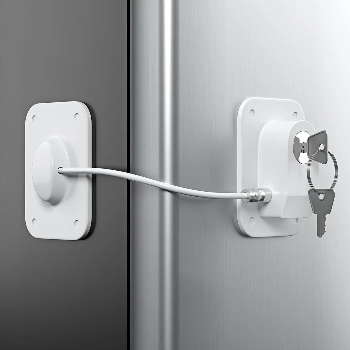 Child Safety Refrigerator Lock with Silicone Wire Protection