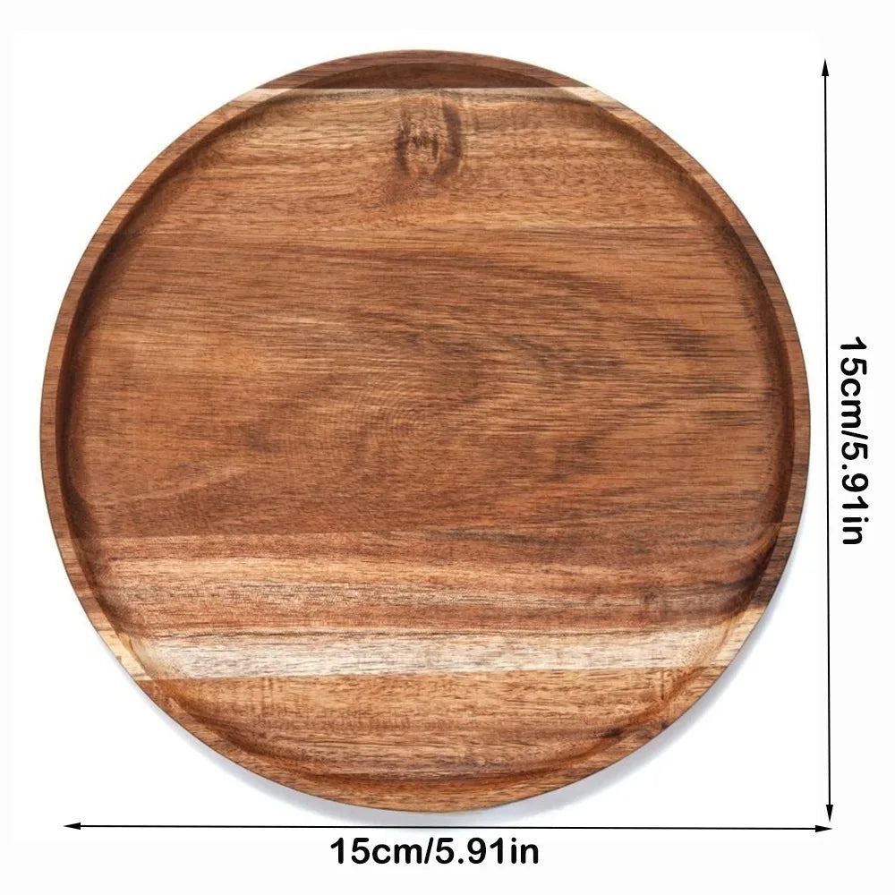 Natural Wooden Serving Tray for Home Decor