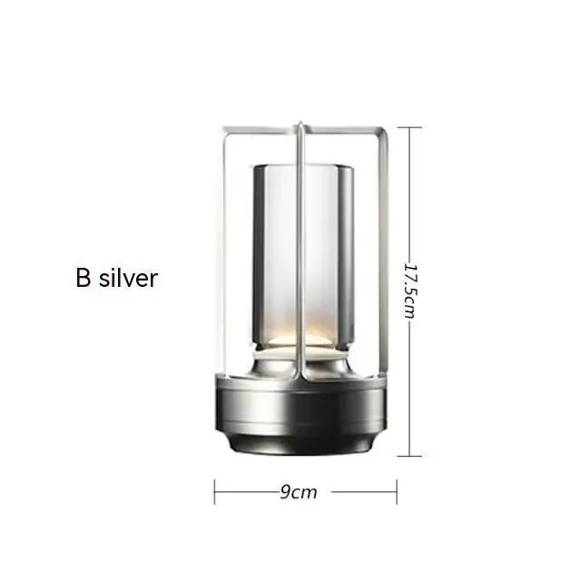 Lámpara de Mesa LED de Cristal de Aluminio