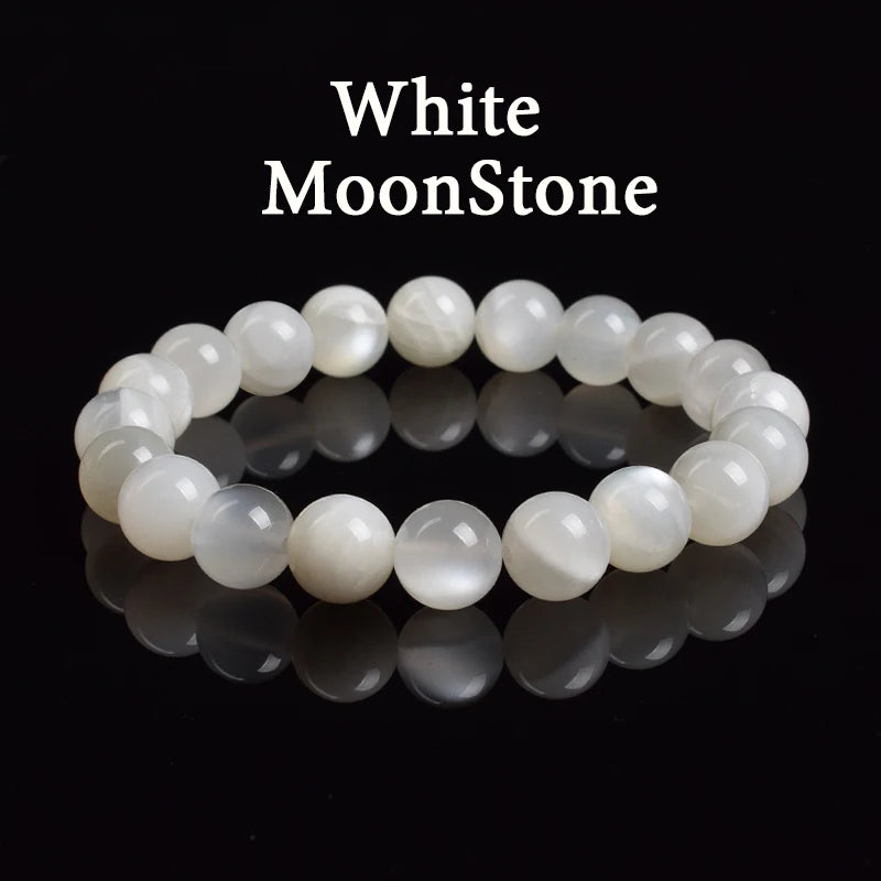 Natural White Moonstone Bracelet