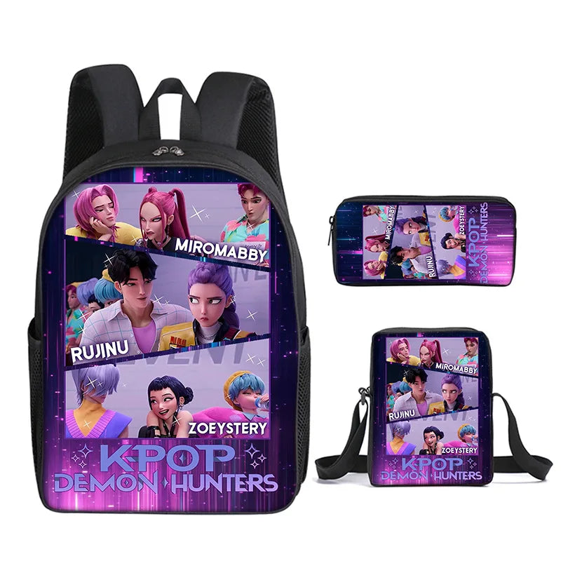 Kids' Cartoon School Backpack with Front Pocket