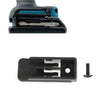 A black belt clip hook bit holder for cordless drills with a visible metal bit inside.