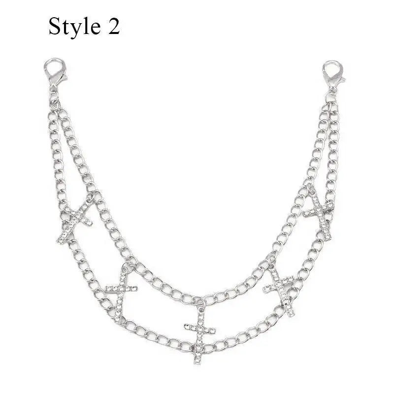 Multi-Layer Metal Pearl Bag Chain