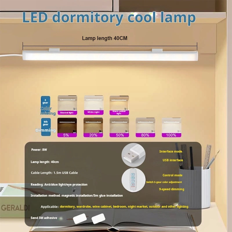 Dimmable USB LED Under-Cabinet Light with 3 Color Modes
