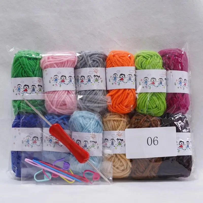 Milk Cotton Yarn Crochet Kit with Hooks & Markers