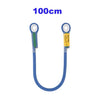 A 100cm pre-sewn nylon cord loop sling for climbing and rescue, featuring a green and blue cord.