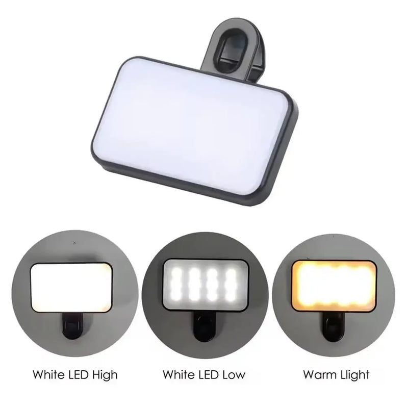 Clip-On LED Fill Light for Phones & Laptops