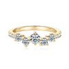 Classic Three-Stone Moissanite Engagement Ring in Sterling Silver