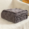 Lilac Checkered Fleece Throw Blanket – Soft & Cozy