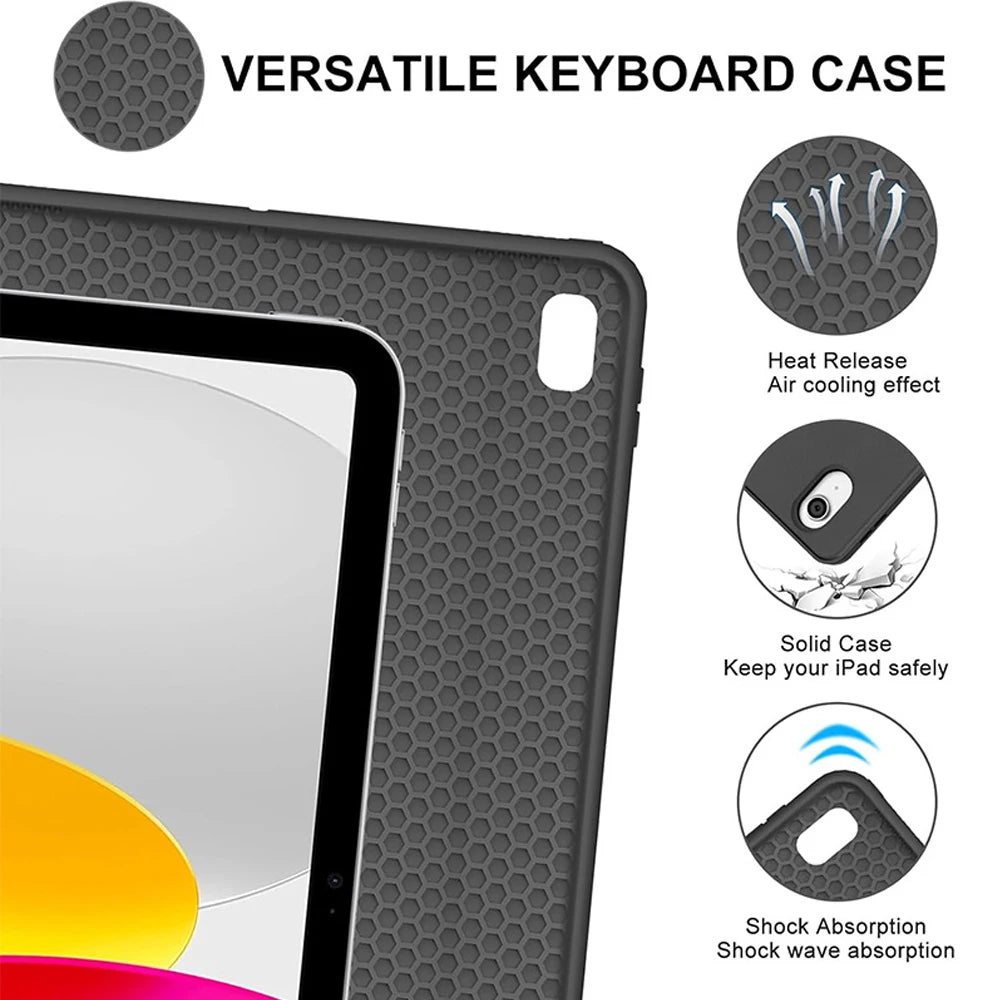 Detachable Keyboard Case for iPad 10th Gen and iPad 11th Gen (A16)