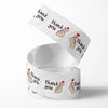 Red Heart Thank You Stickers with Floral Design