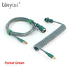 Handcrafted Coiled USB-A to Type-C Cable for Mechanical Keyboards