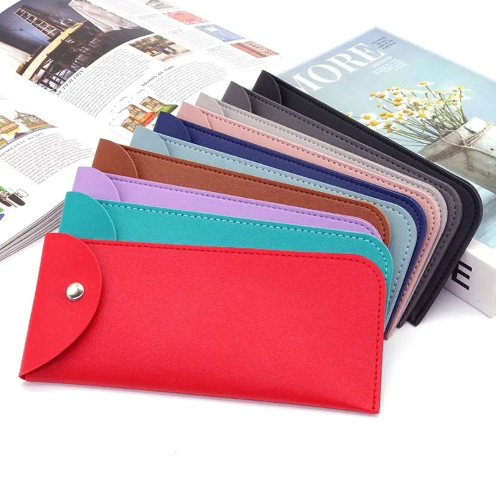 PU Leather Glasses Case with Magnetic Snap Closure