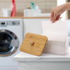 Acrylic Dryer Sheet Holder with Bamboo Lid