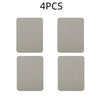 Four square gray iron-on fabric patches for clothing repair or DIY decor