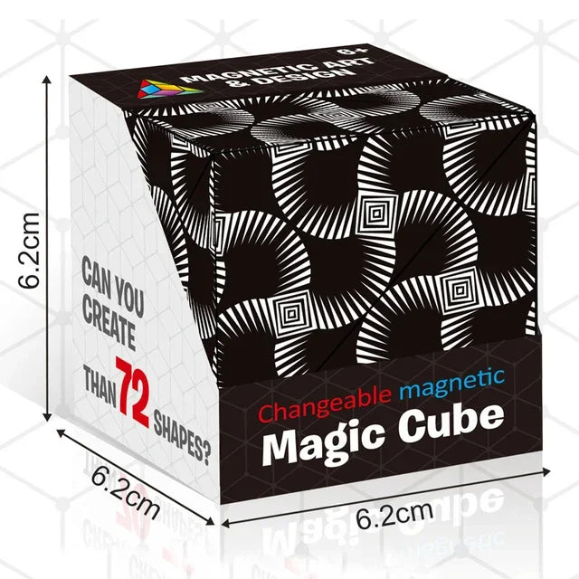 Magnetic Fidget Cube – Changeable 3D Puzzle for Stress Relief