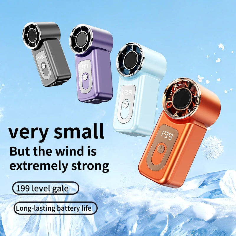 Portable USB Rechargeable Handheld Turbo Fan