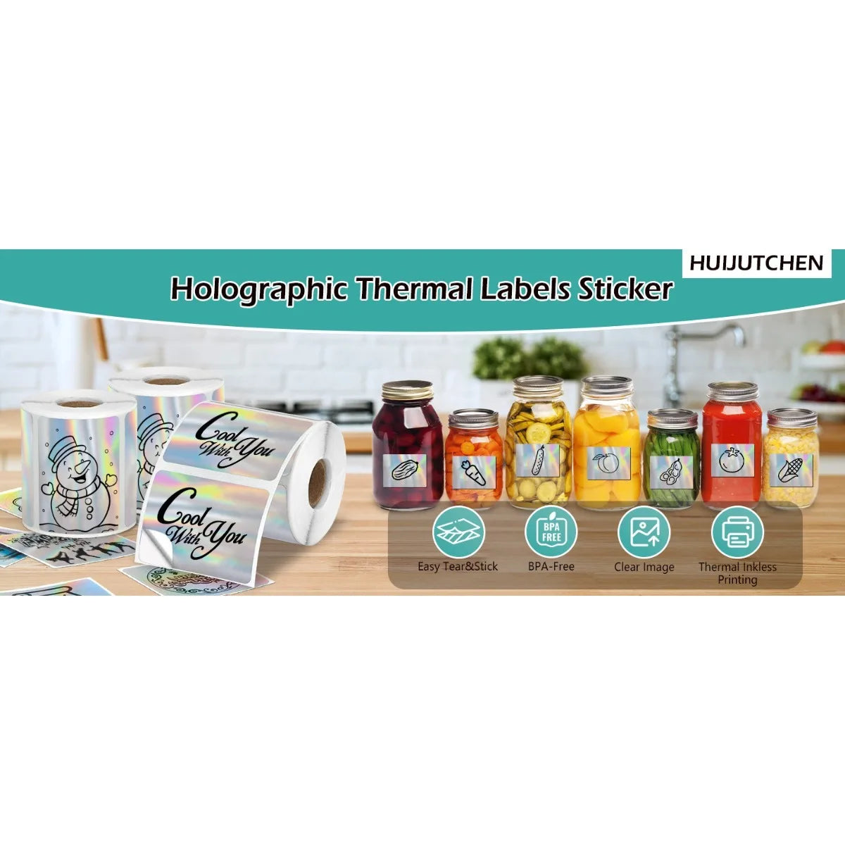 Holographic Thermal Labels for Compact Label Printers