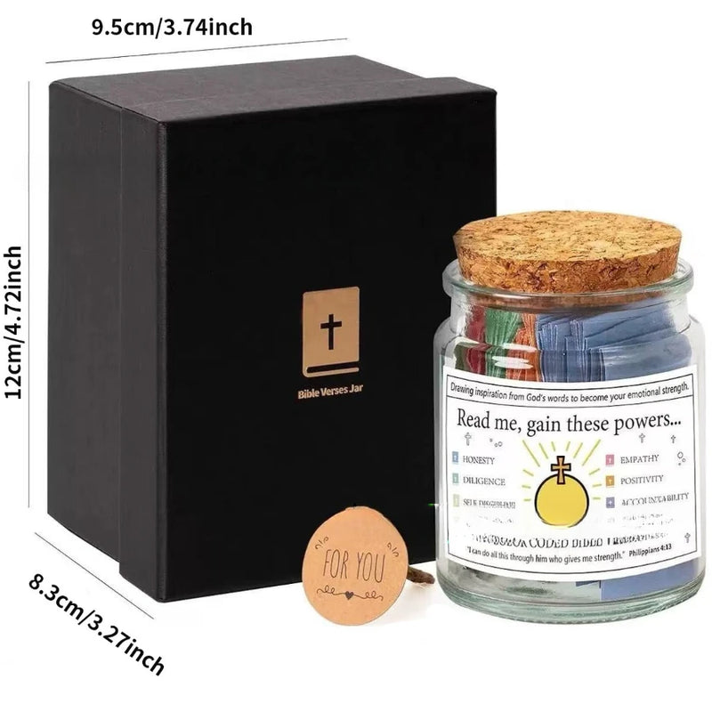 Inspirational Bible Verses in a Glass Jar