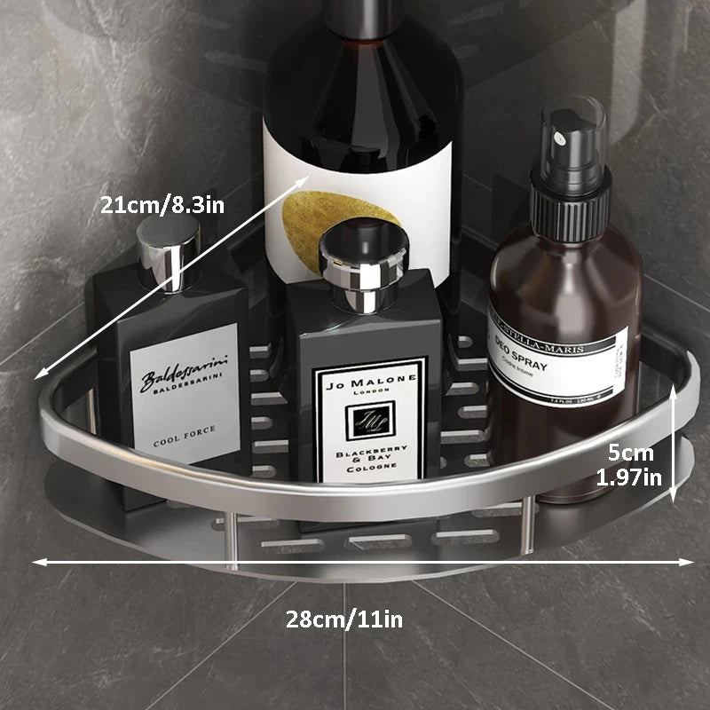 Space Aluminum Corner Bathroom Shelf