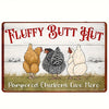 Retro Funny Chicken Farm Metal Sign for Kitchen and Coop