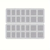 A pack of white mesh filters used as disposable shower drain hair catchers for sinks and floor drains.