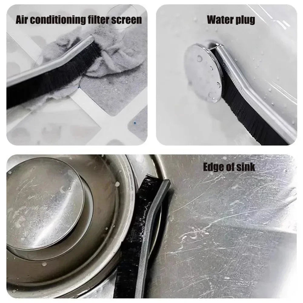 Hard-Bristled Crevice Cleaning Brush for Gaps and Corners