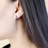 Bamboo-Style Hinged Hoop Earrings in Sterling Silver