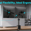 Heavy-Duty Dual Monitor Stand with Full Articulation for Desks Up to 32 Inches