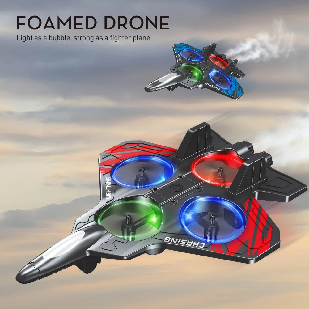 Stunt Foam Glider Drone with LED Lights and Intelligent Hover