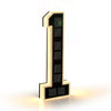Modern Solar-Powered LED House Number Sign