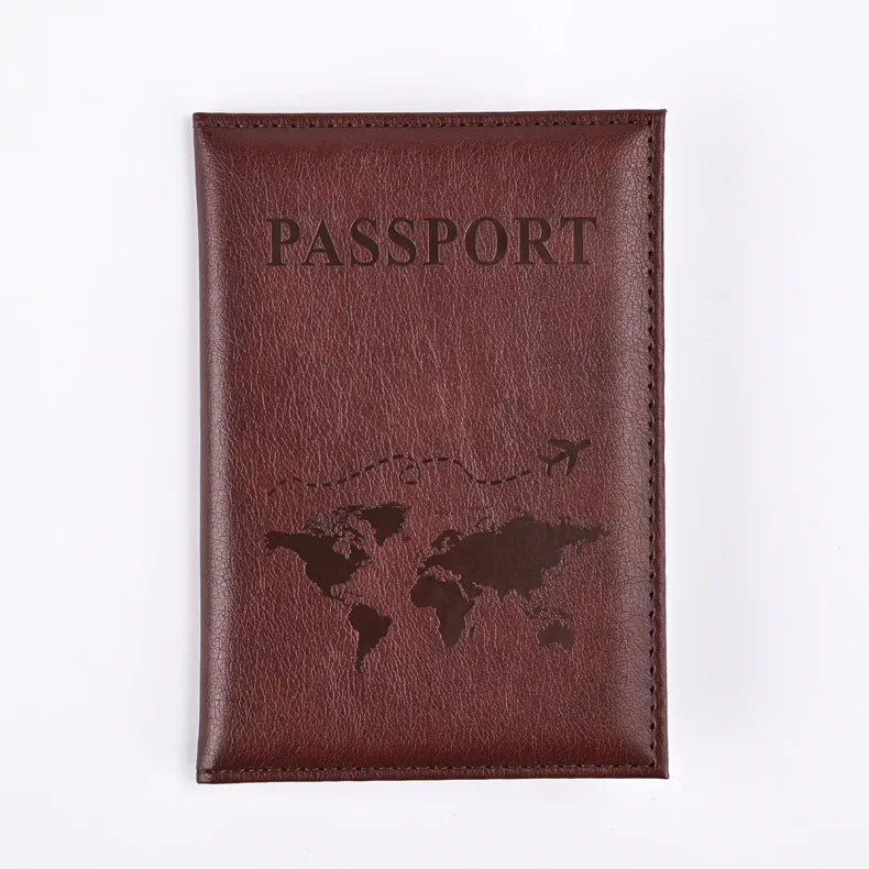 Cute Pink Leather Passport Holder with Card Slots