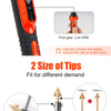 Orange adjustable hot stapler iron with two sizes of tips for repair work
