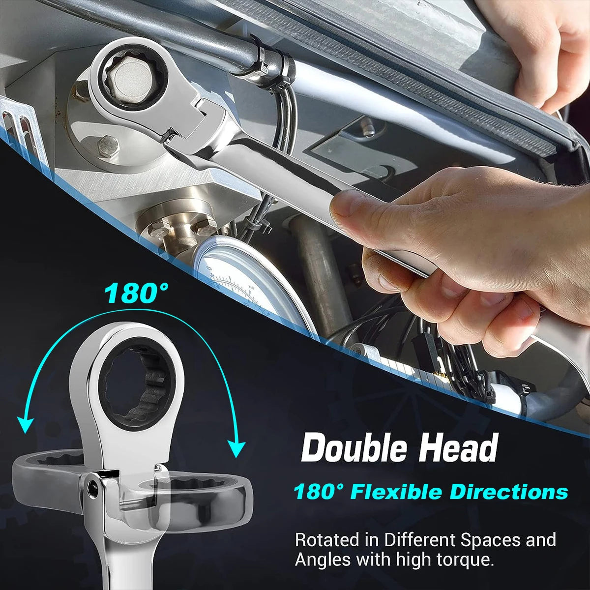 Extra-Long Ratcheting Box End Wrench Set