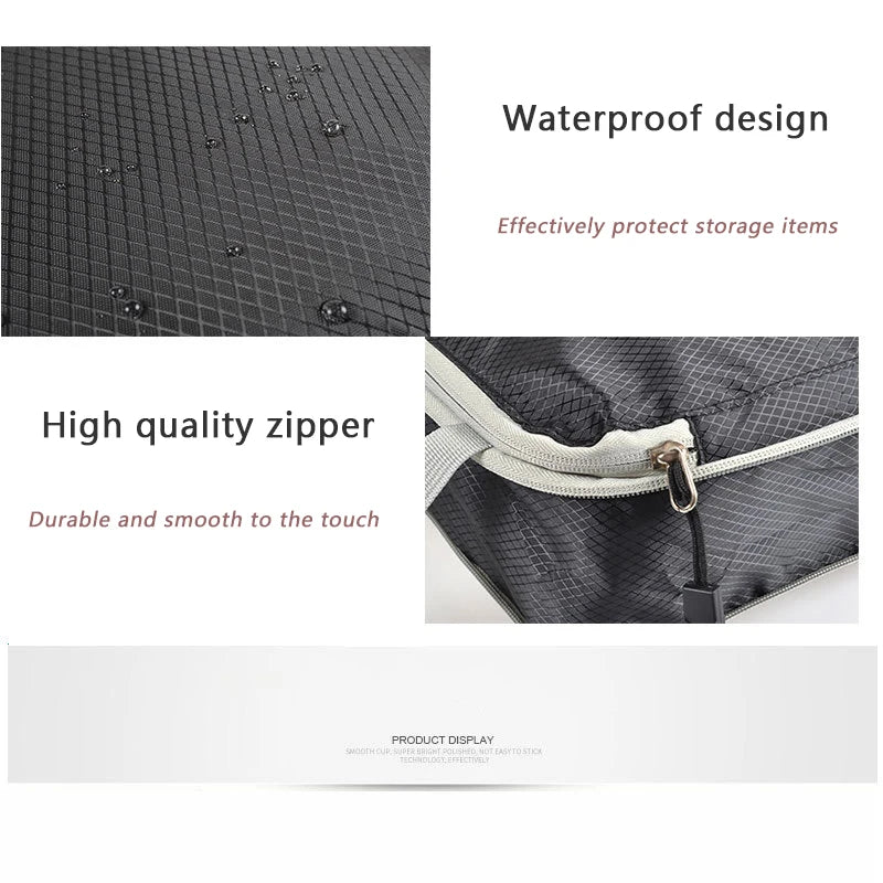 Travel Packing Cubes Set with Compression Zippers