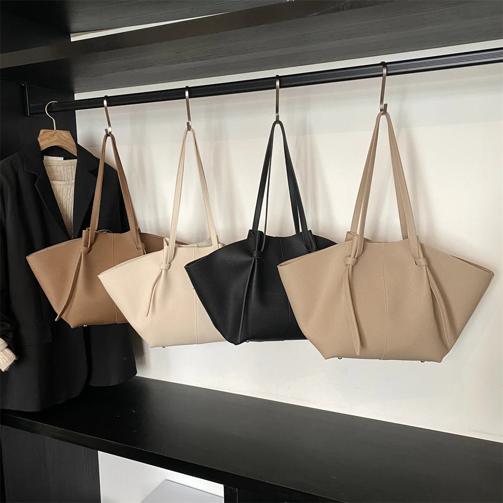 Soft PU Leather 2-in-1 Tote Bag Set for Women