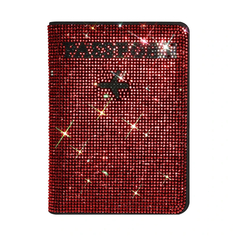 Crystal Rhinestone Passport & Card Holder Case