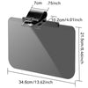 A rectangular anti-glare car sun visor extender with a black adjustable mount and a gray body.